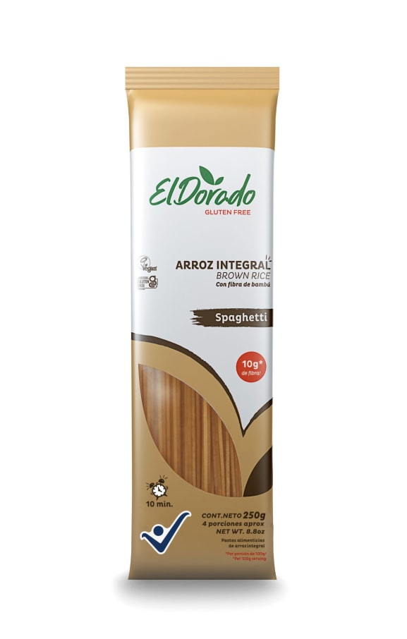 Pasta de arroz integral Spaguetti 250 gramos El Dorado