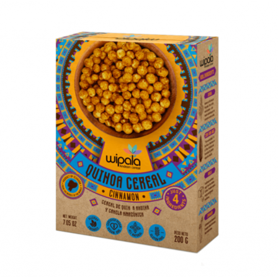 Cereal de quinoa y canela 200 gramos Marca Wipala