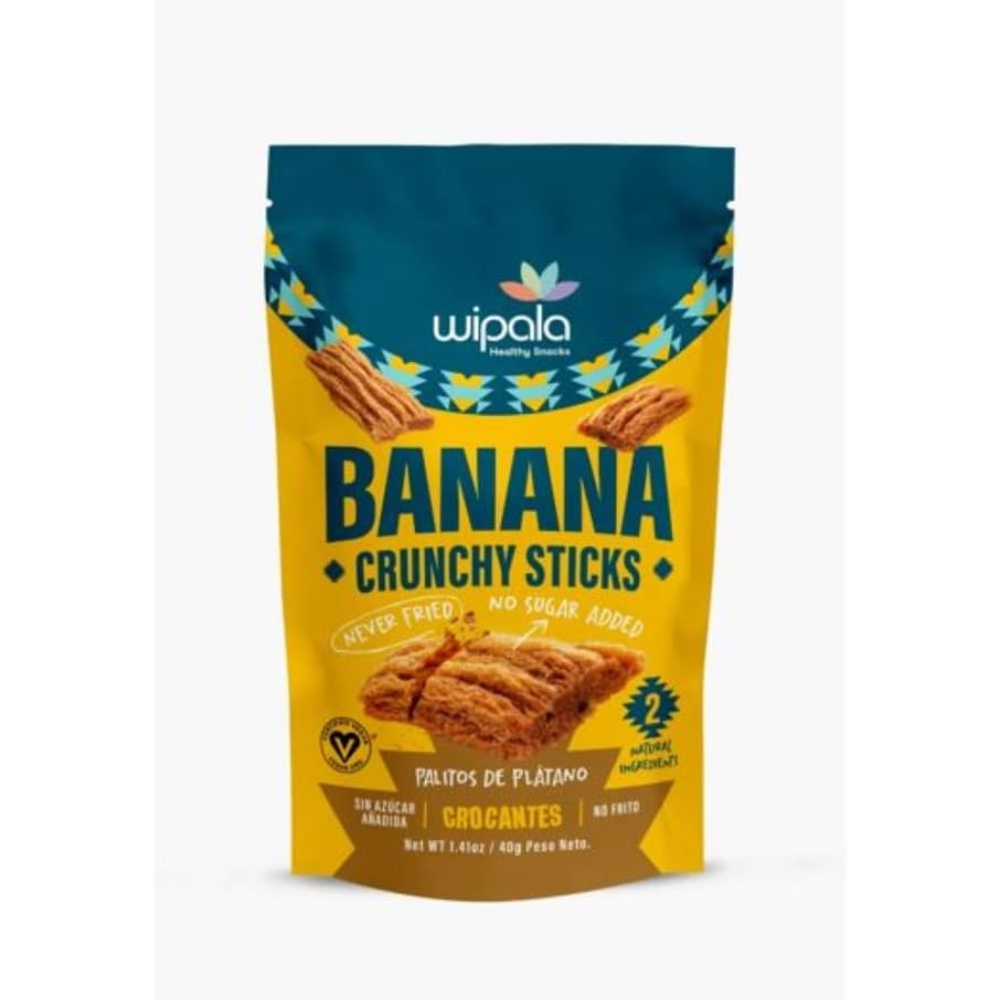 Palitos de platano crocante 40 gramos Marca Wipala