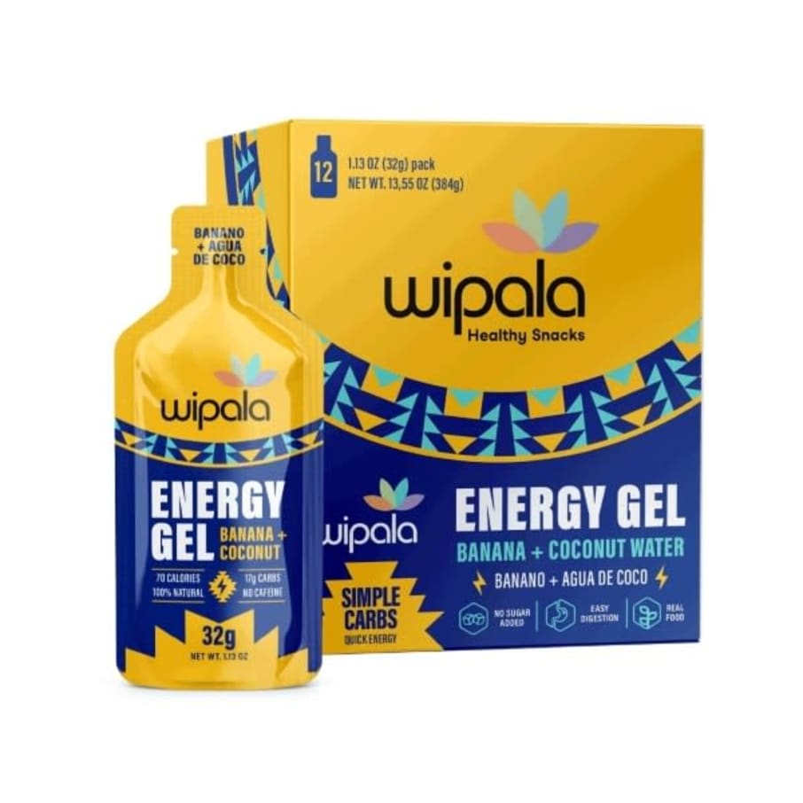 Caja gel de banana 4 unidades de 32 gramos Marca Wipala