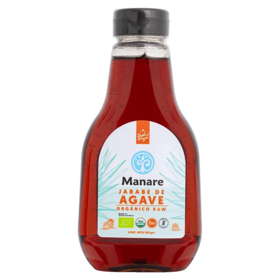 Jarabe de agave raw organico 330 gramos Marca Manare