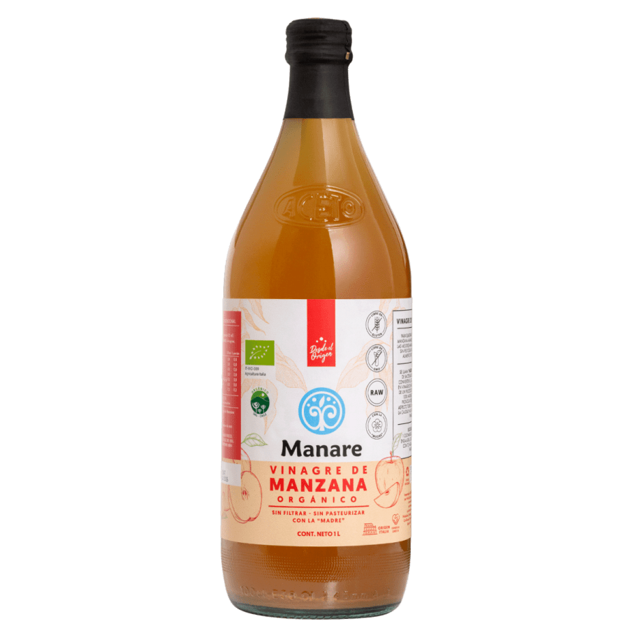 Vinagre de manzana organico 1 litro Marca Manare