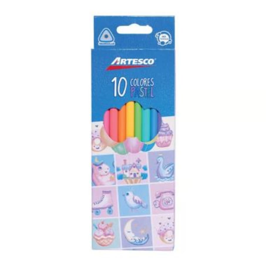 COLORES ART TRIANG PASTEL X 10 LARGOS   