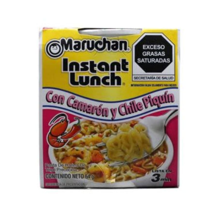 Sopa Instantánea Maruchan Camarón y Chile Piquín 64 g 