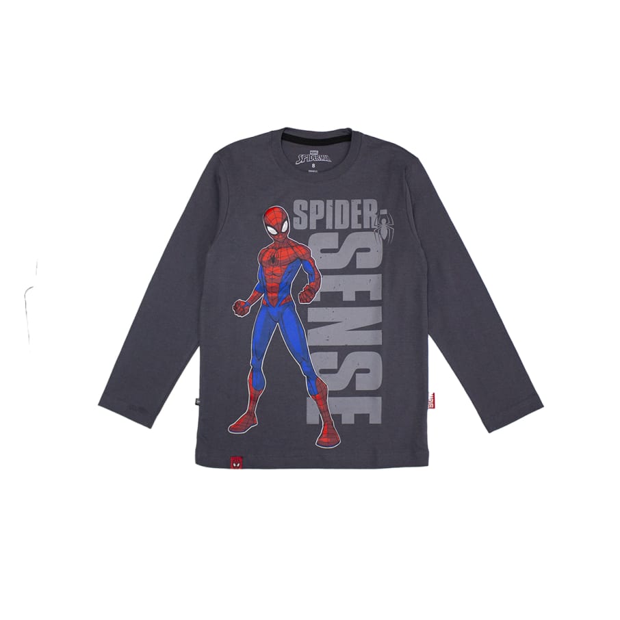 POLO BAS ML PLOMO COLEGIAL SPIDERMAN