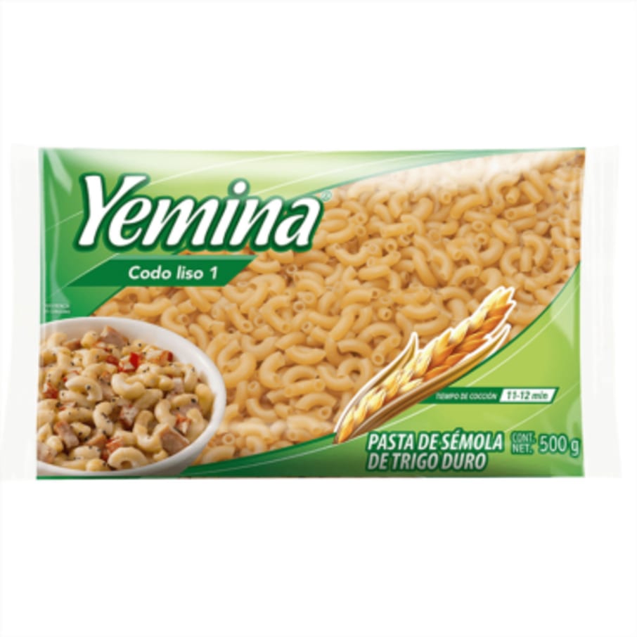 Pasta Yemina Codo Liso N 1 500G