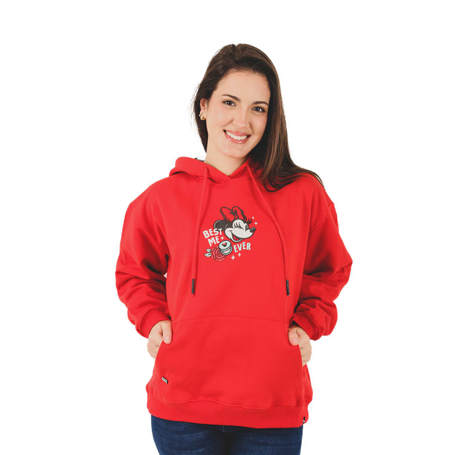 POLERA OVERSIZE MUJER MINNIE MOUSE ROJO