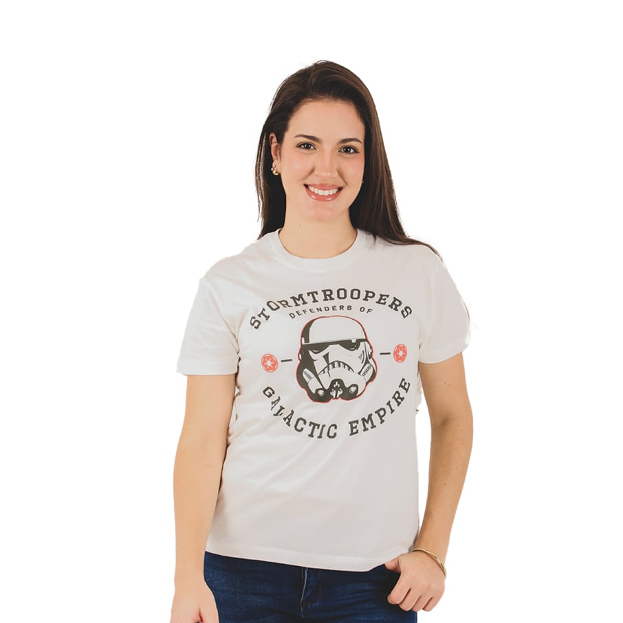 POLO BAS MC STAR WARS MUJER MARFIL