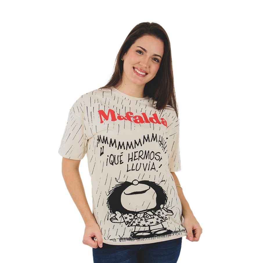 POLO OVERSIZE MC MAFALDA MUJER MARFIL