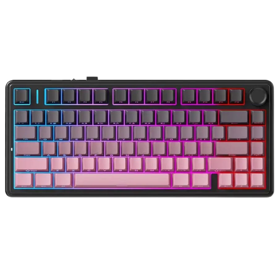 Teclado Aula F75 Wireless Pink/Black Degraded (Sw Green) EN