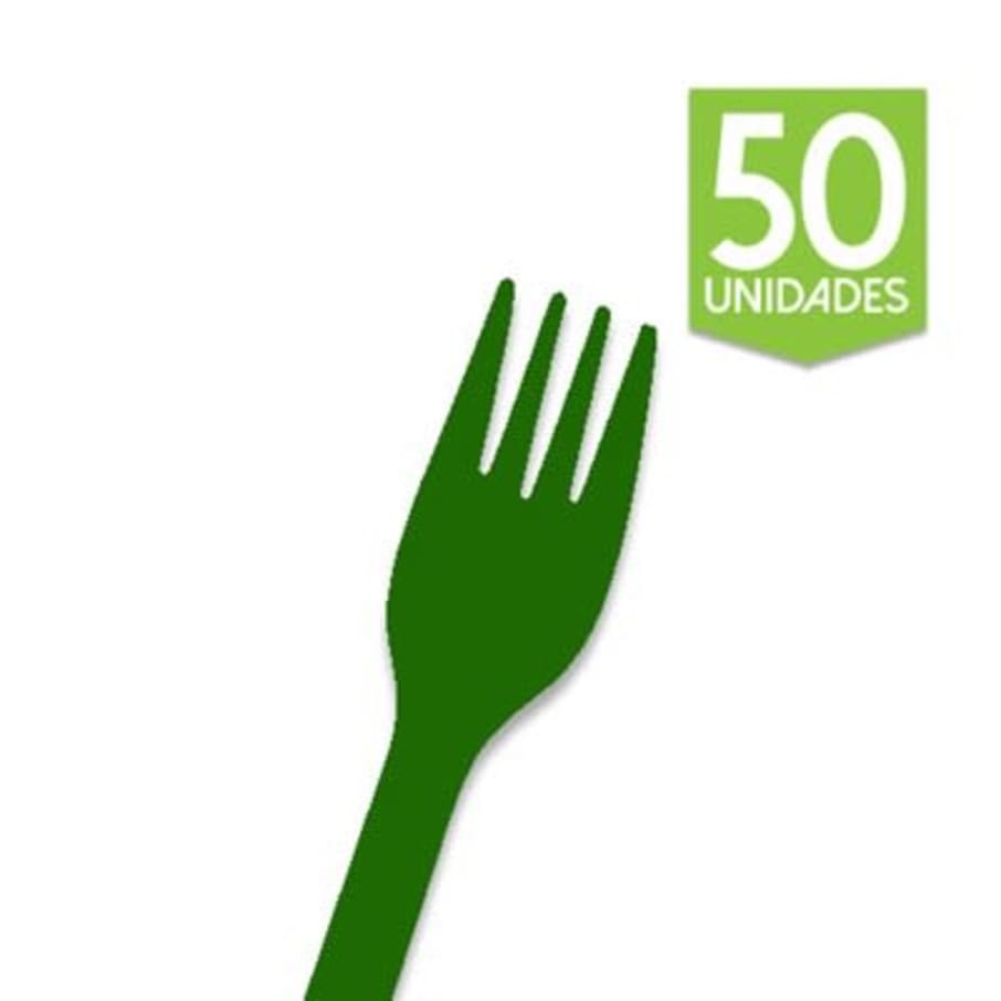 Tenedor N°6 Verde x50 Unidades