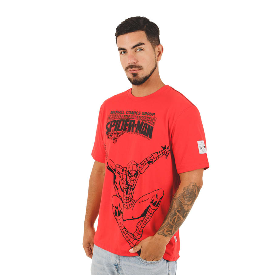 POLO MC SPIDERMAN HOMBRE ROJO
