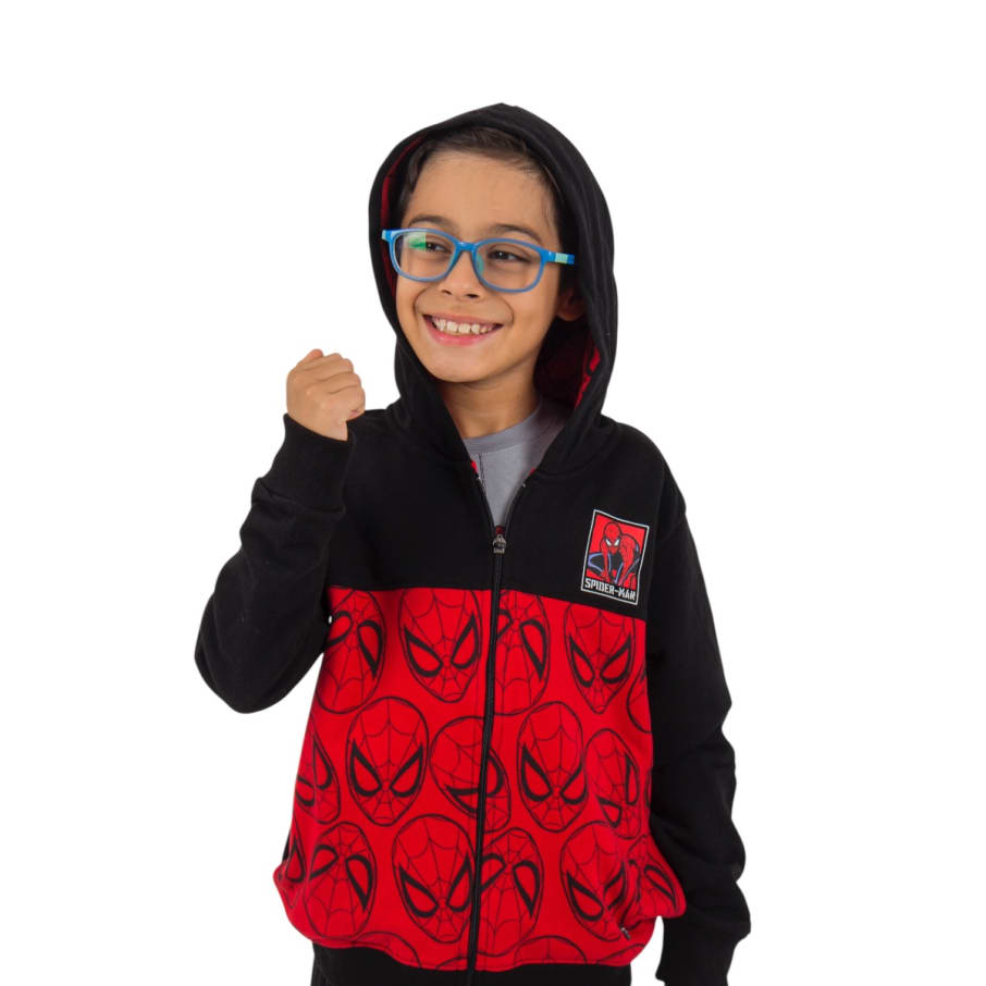 POLERA MODA SPIDERMAN NIÑO NEGRO