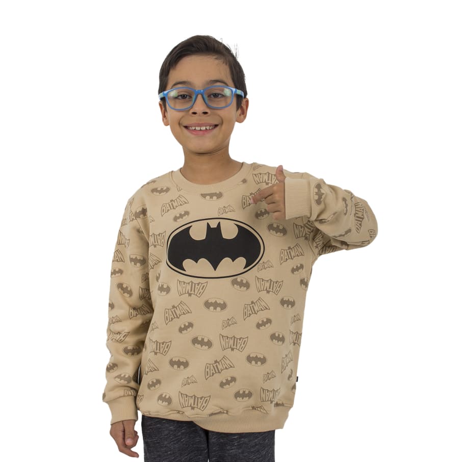 POLERA MODA BEIGE BATMAN
