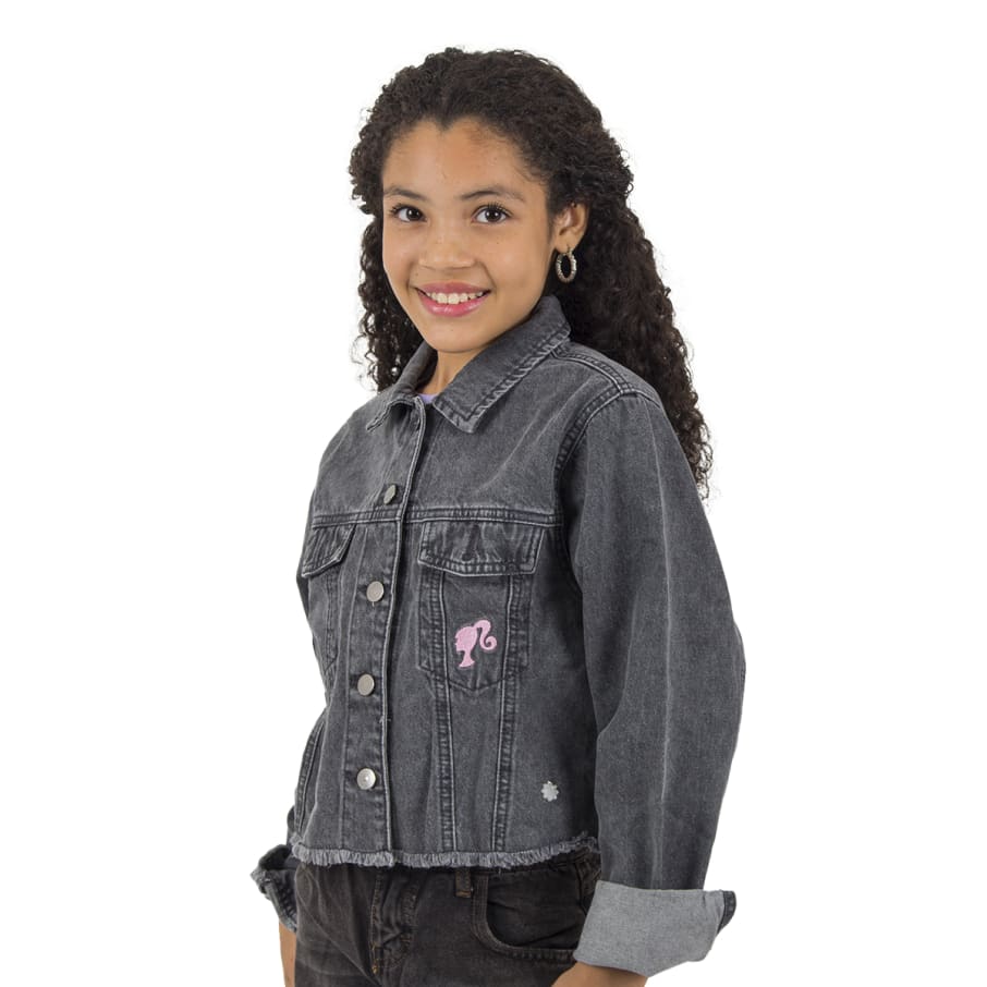 CASACA MODA BARBIE NIÑA NEGRO