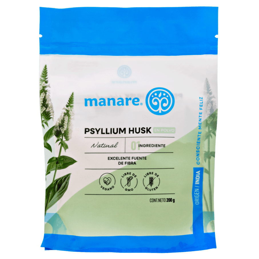Psyllium husk en polvo 200 gramos Marca Manare