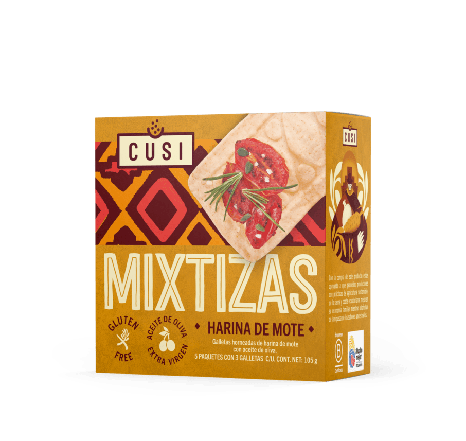 Crackers de mote 105 gramos Marca Cusi