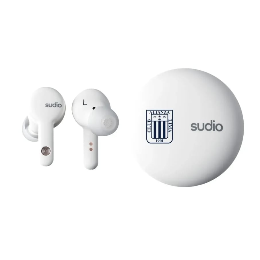 AUDIFONO TWS SUDIO A2 ALIANZA 30H BLANCO CON CANCELACION DE RUIDO