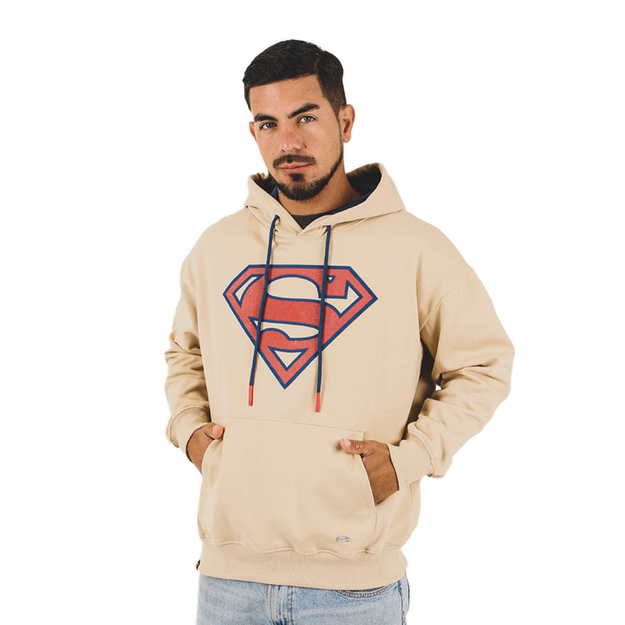 POLERA CON CAPUCHA SUPERMAN WARNER HOMBRE