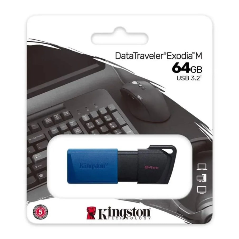 USB KINGSTON 64GB DTXM 3.2 NEGRO/AZUL