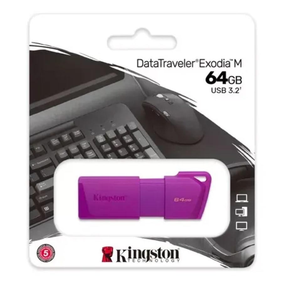 USB KINGSTON 64GB DTXM NEON 3.2 MORADO