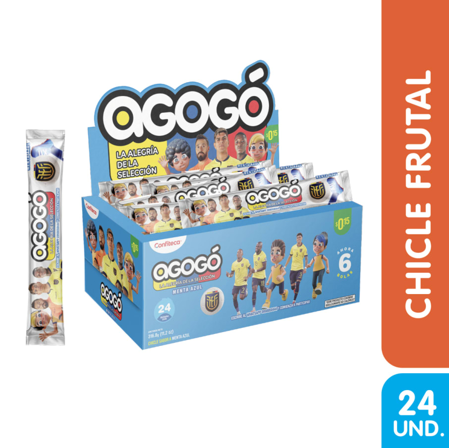 AGOGO MENTA AZUL GRANDE $0.15 6X24X30 RV1