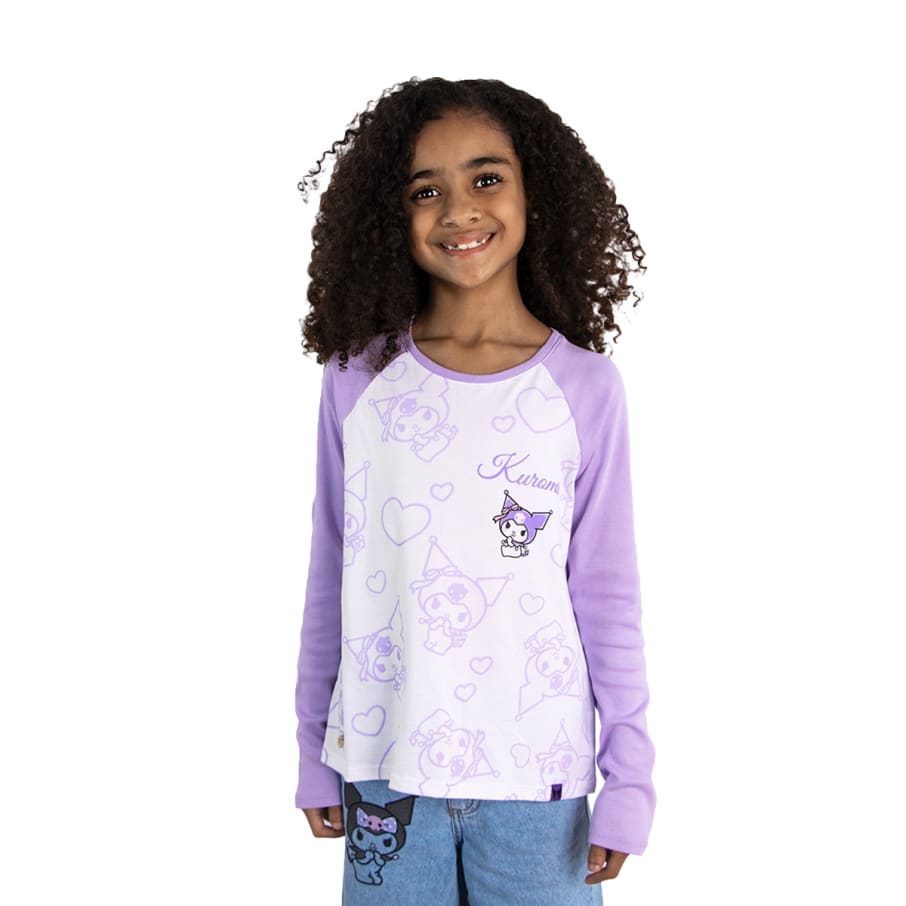 POLO MODA ML KUROMI NIÑA BLANCO