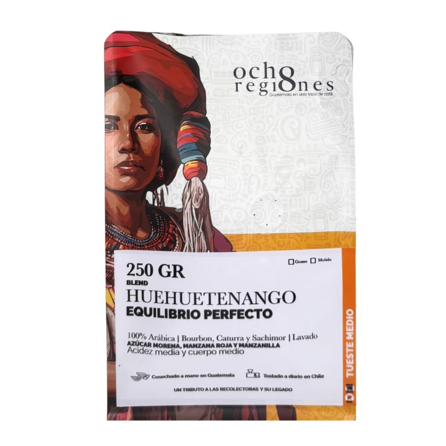 Cafe equilibrio perfecto huehuetenango molido 250 gramos Marca 8 Regiones