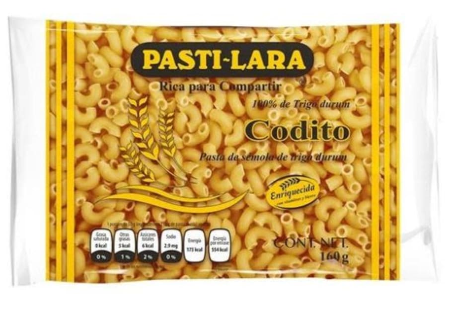 Pasta Para Sopa Pasti-Lara Codito 160 Gr