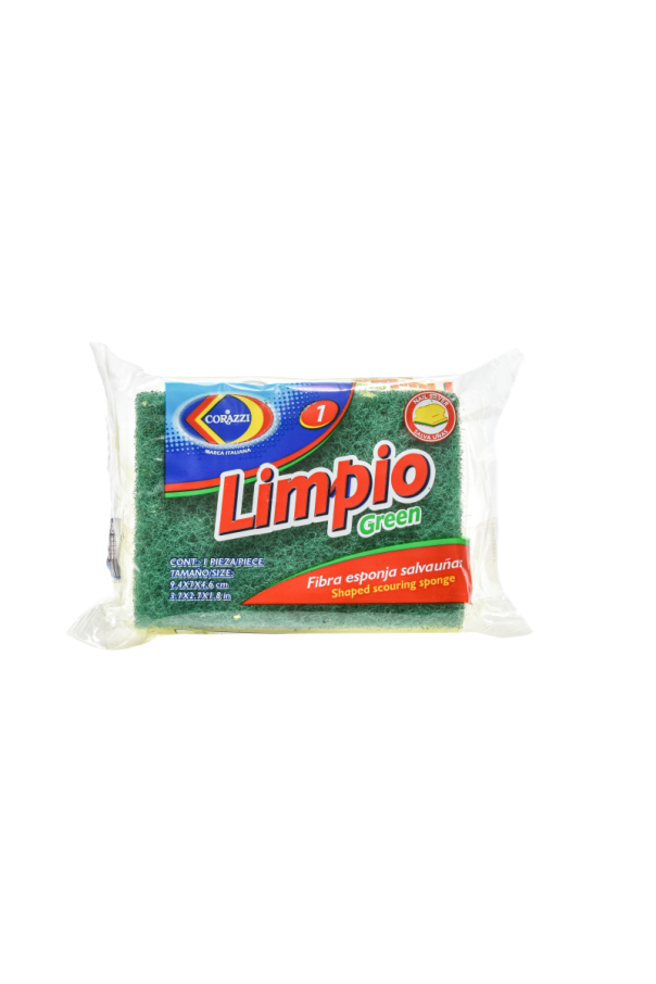 Fibra Esponja Corazzi Limpio Presa Salva Uñas 9.4X7X4.6 Cm 1 Pza