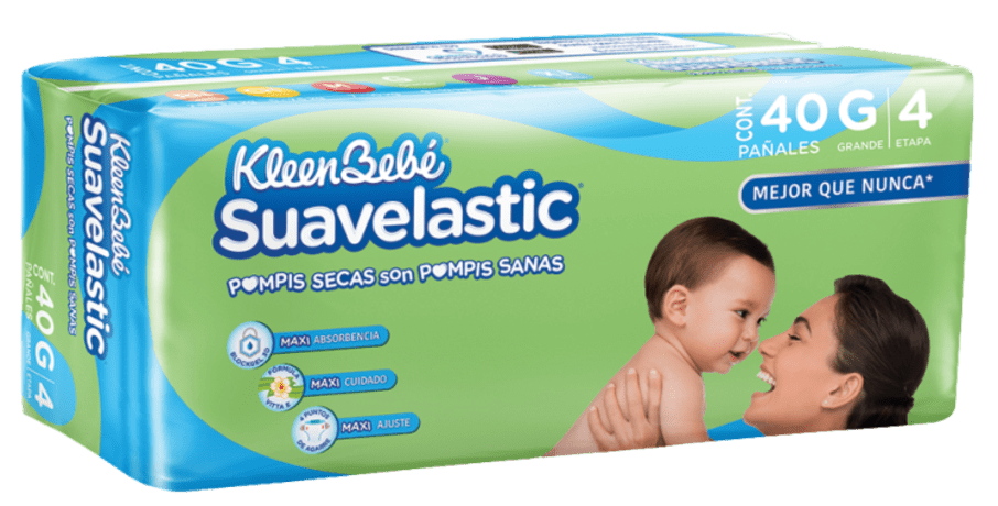 Pañal Kbb Suavelastic Max Grande C/40 Pzas
