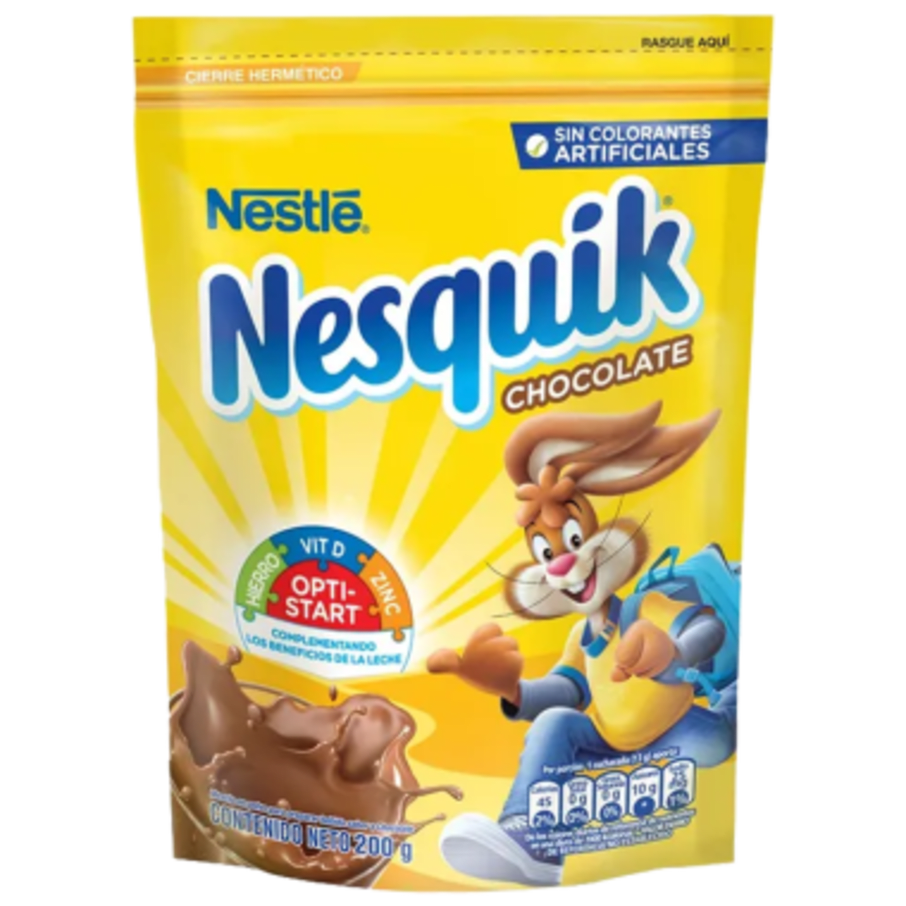 Chocolate Nesquik Polvo 200 Gr Bolsa Todas