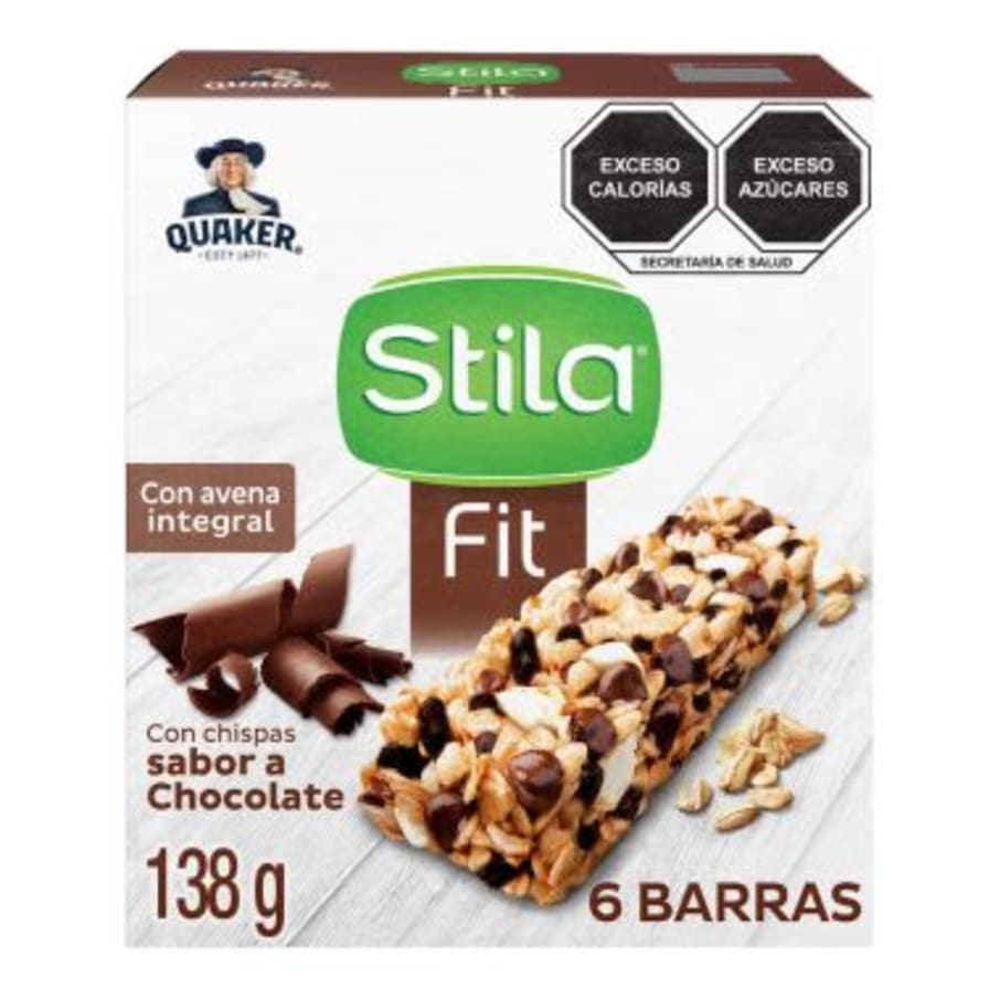 Barra Stila Fit de Avena Chocolate 23 g x 6