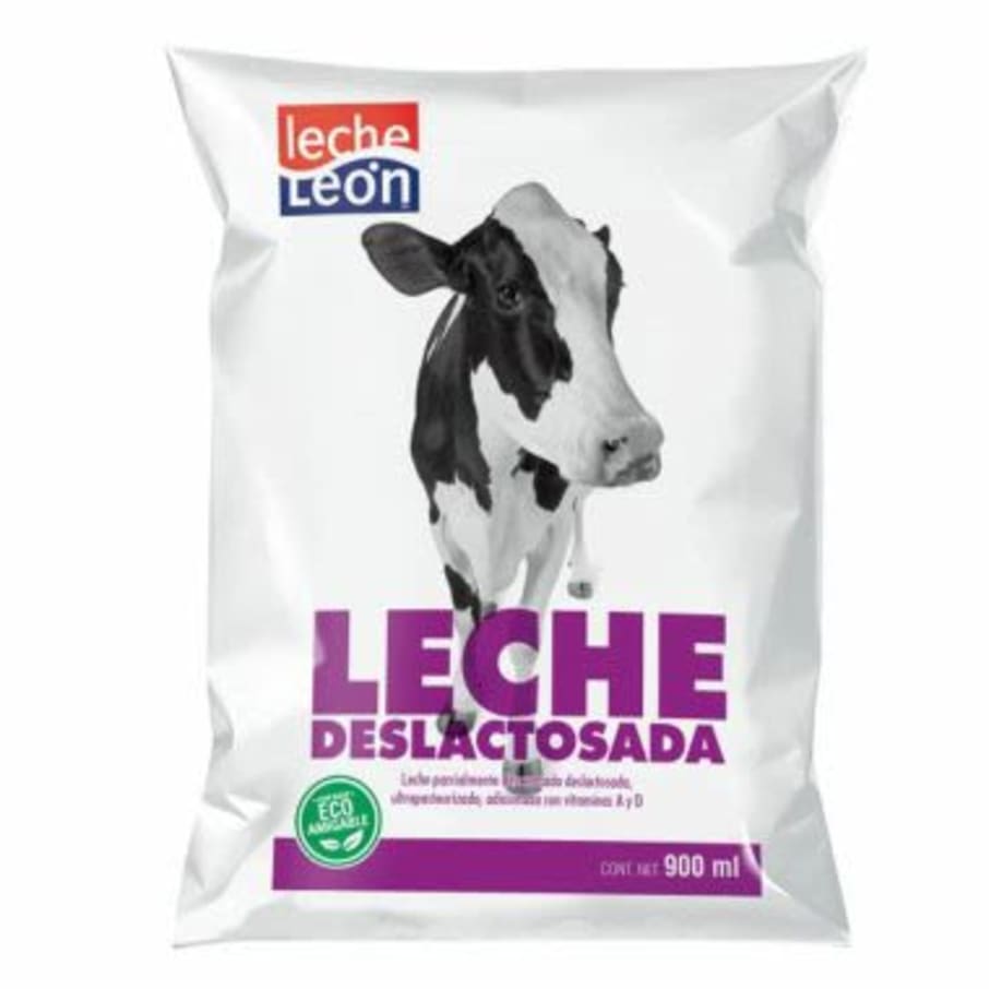 Leche Leon Deslactosada 900 Ml Bolsa