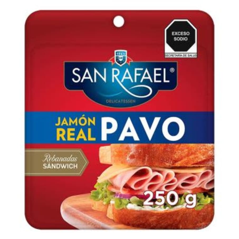 Jamon Real De Pavo Rebanadas Sandwich San Rafael 250Gr
