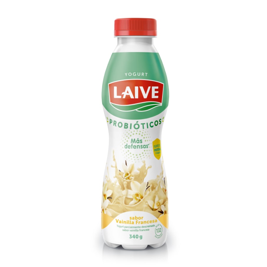 Yogurt probiótico Laive sabor vainilla botella 340g