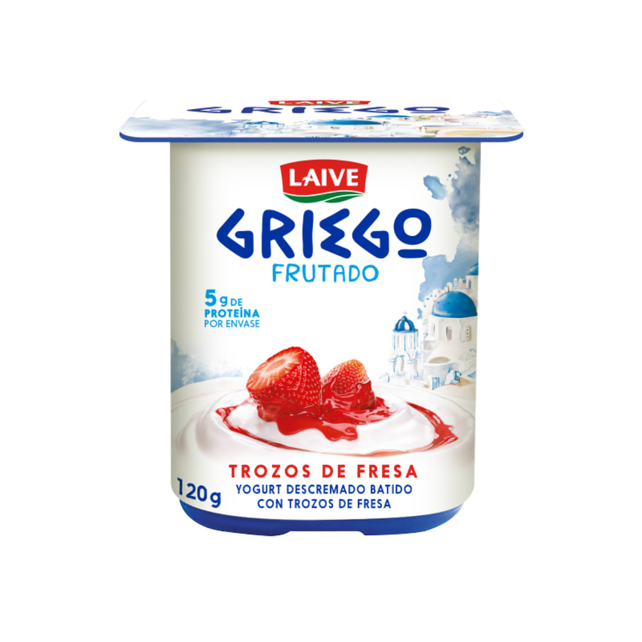 Yogurt griego Laive fresa 0% grasa vaso 120g