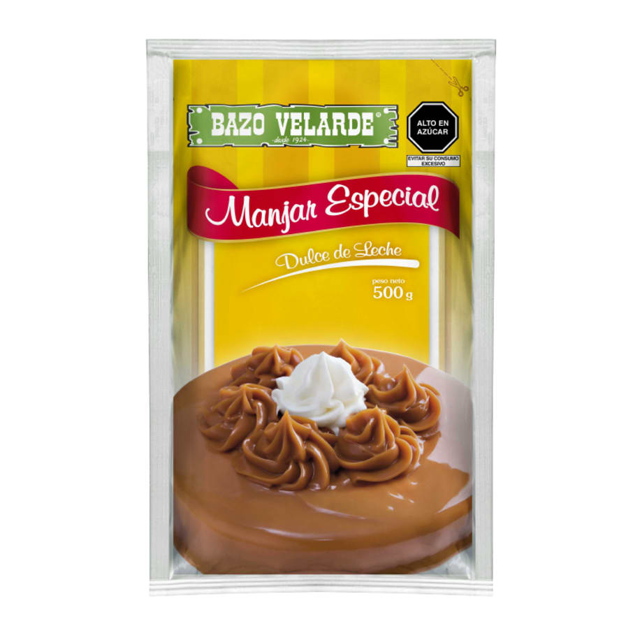 Manjar especial Bazo Velarde bolsa 500g
