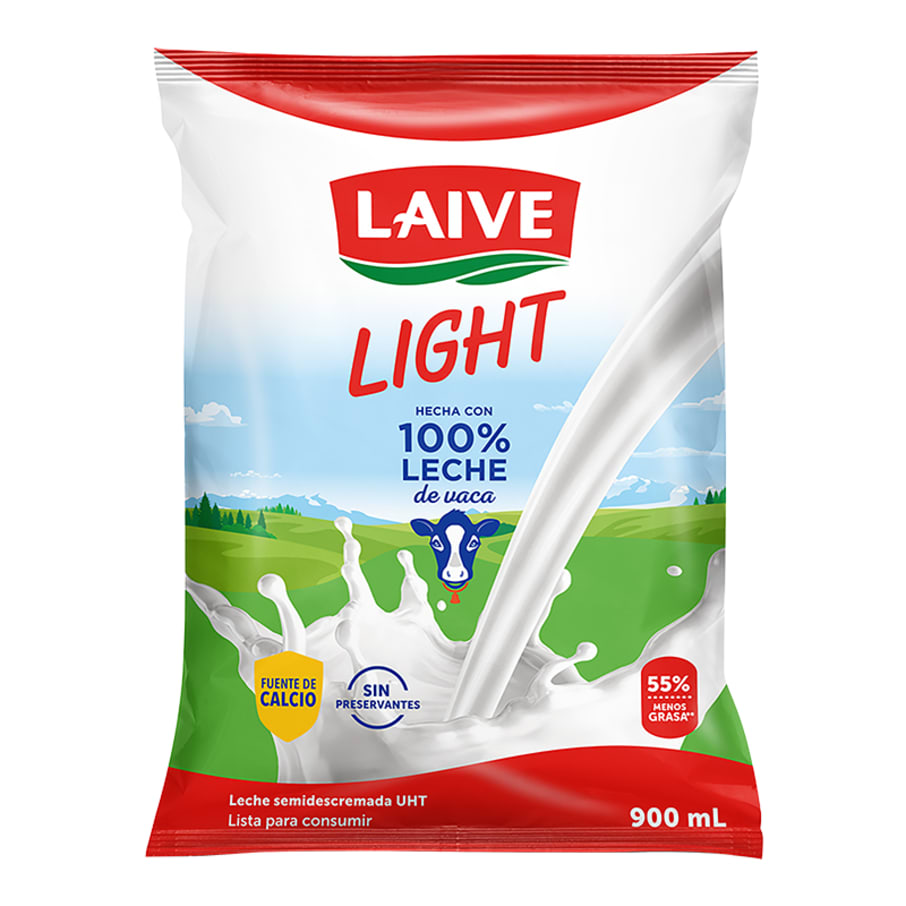 Leche light Laive bolsa 900ml