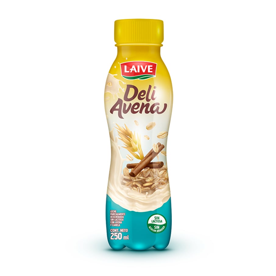 Leche parcialmente descremada con avena Laive deliavena botella 250 ml
