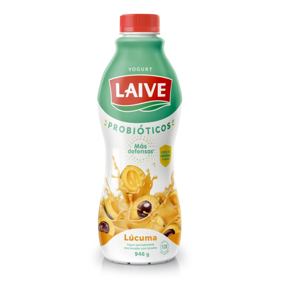 Yogurt probiótico Laive sabor lucuma botella 946g