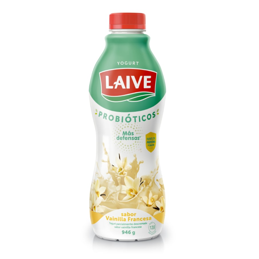 Yogurt probiótico Laive sabor vainilla botella 930g