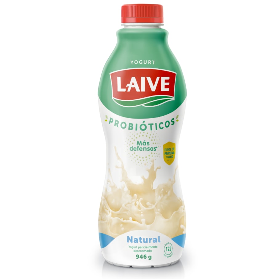Yogurt probiótico Laive sabor natural botella 946g