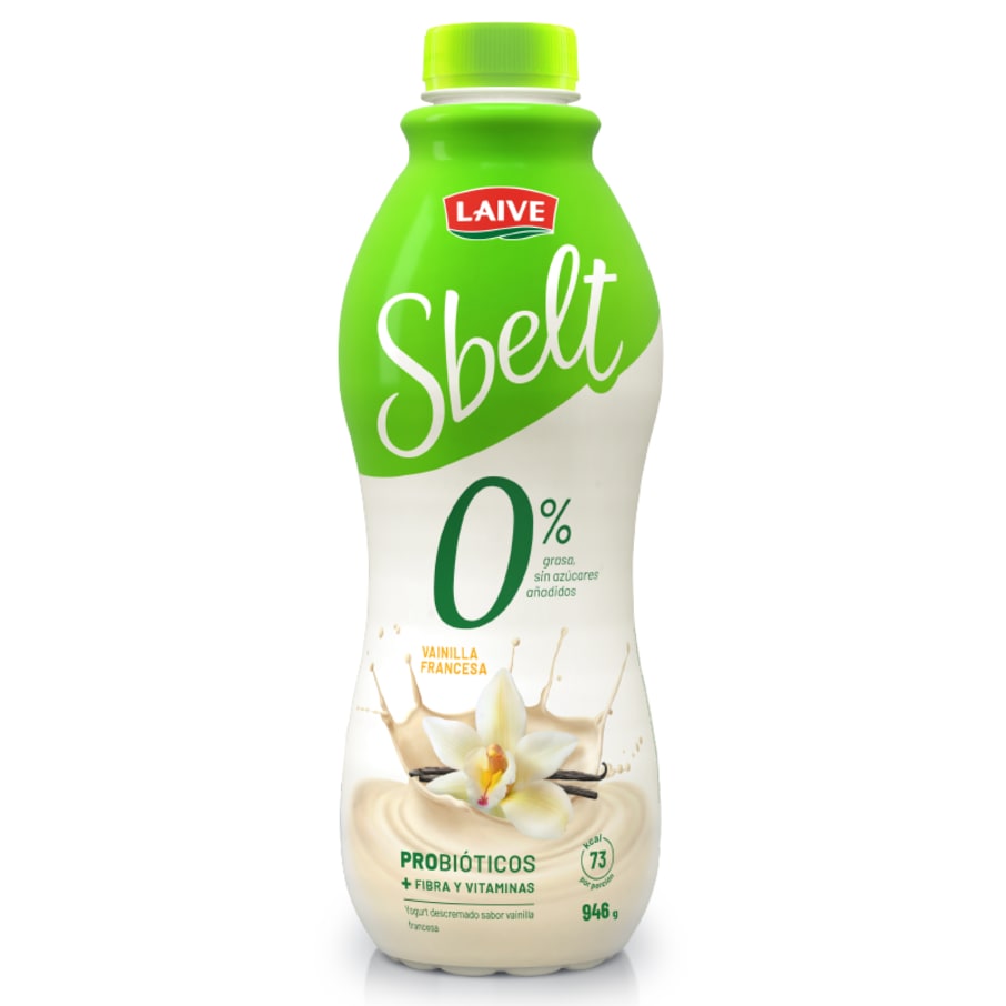 Yogurt probiótico sbelt vainilla botella 946g