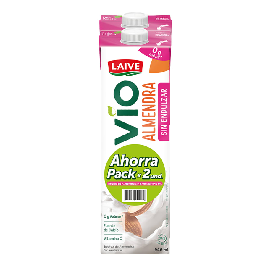 Bebida de almendra sin endulzar Laive caja 2pack 946ml