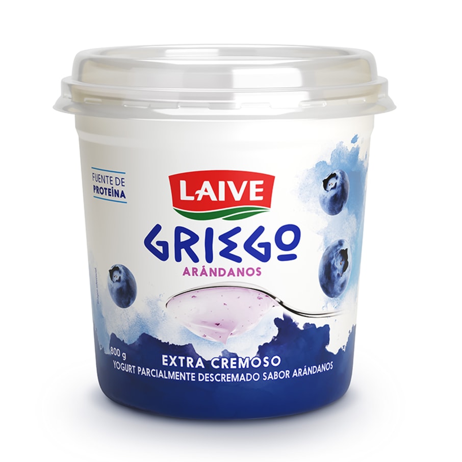 Yogurt Laive griego arándanos pote 800 g