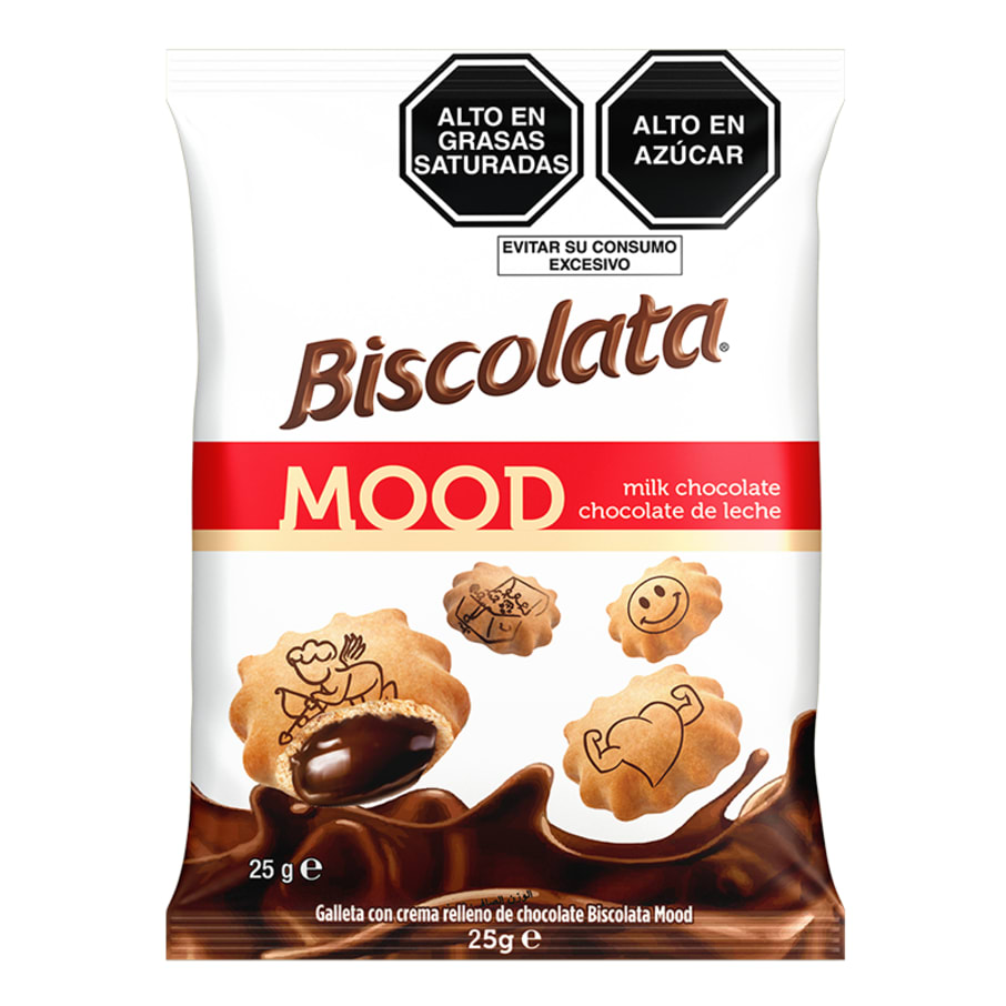 Galleta biscolata mood relleno chocolate