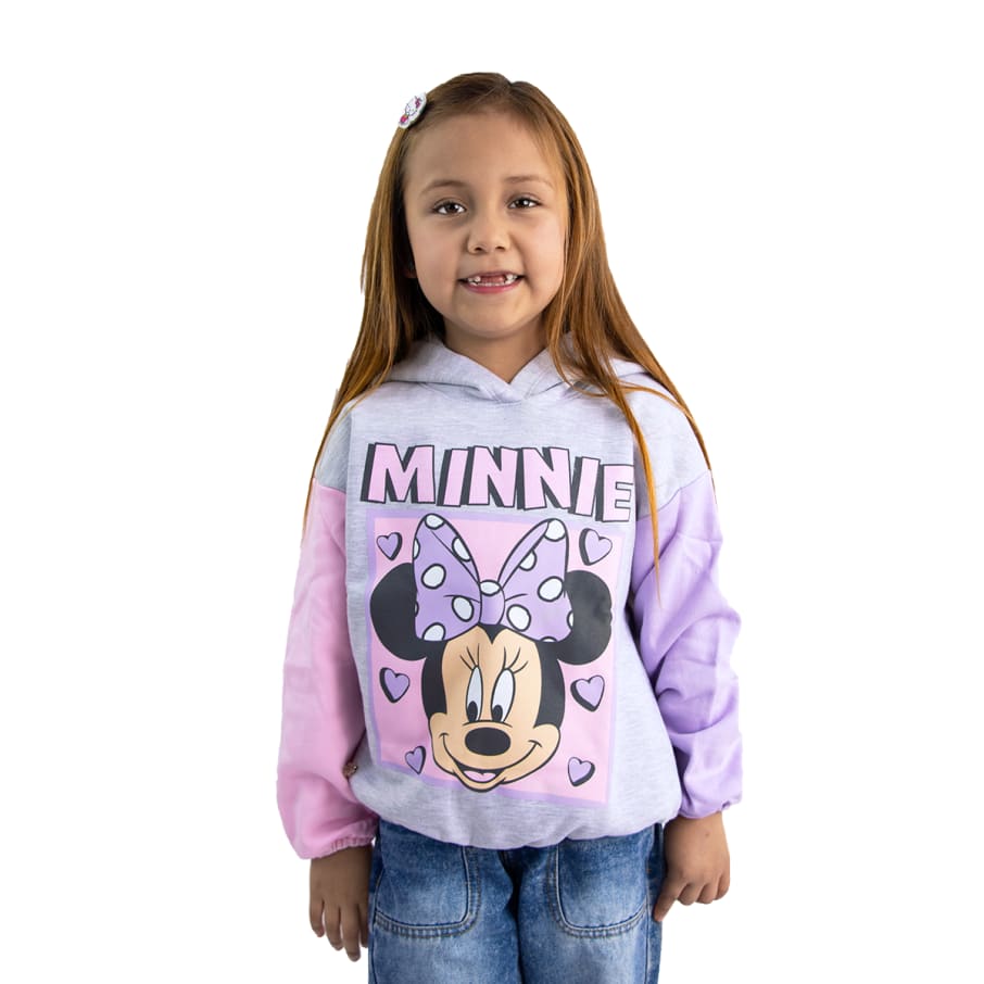 POLERA MODA MINNIE MOUSE HUESO JASPE NIÑA