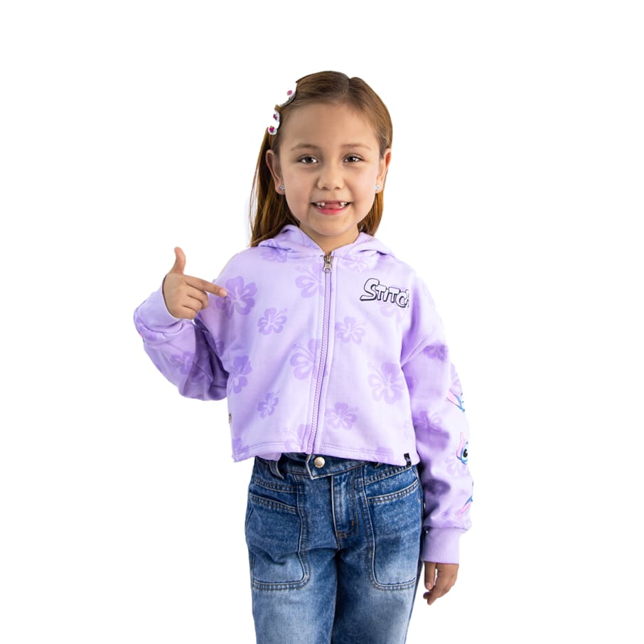 CASACA MODA LILO & STITCH LILA NIÑA