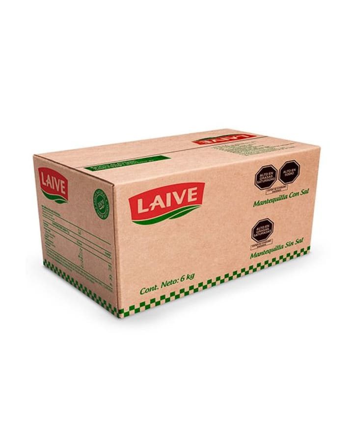 Mantequilla sin sal Laive caja 6kg